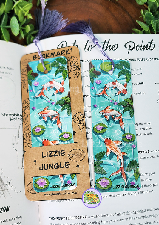Koi Fish in a Pond Bookmark