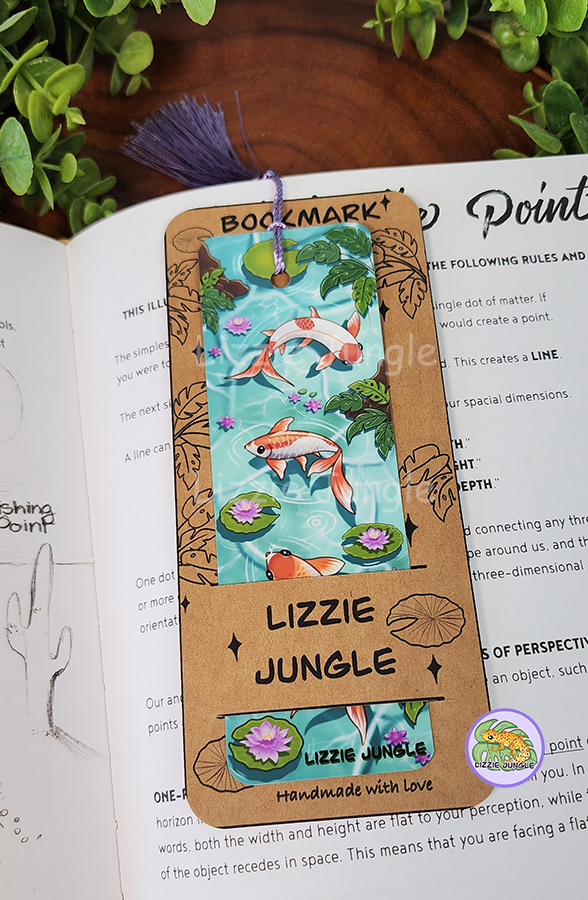 Koi Fish in a Pond Bookmark