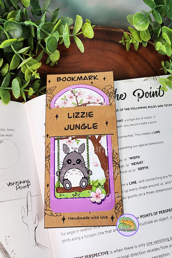 Totoro Plays in Sakura Field Bookmark