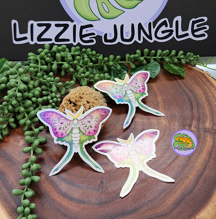 Luna Moth :: Vinyl Sticker