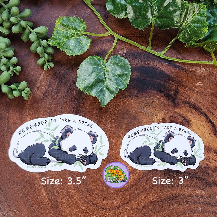 Sleepy Panda :: Vinyl Sticker