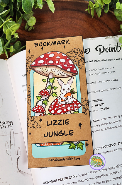 Bunnies Plays in Mushrooms Field Bookmark