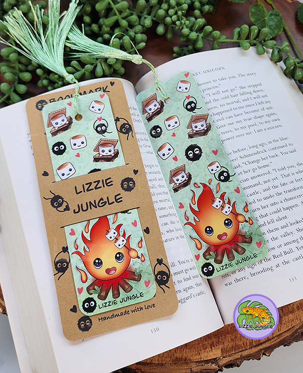 Calcifer Roasting Marshmallows Bookmark