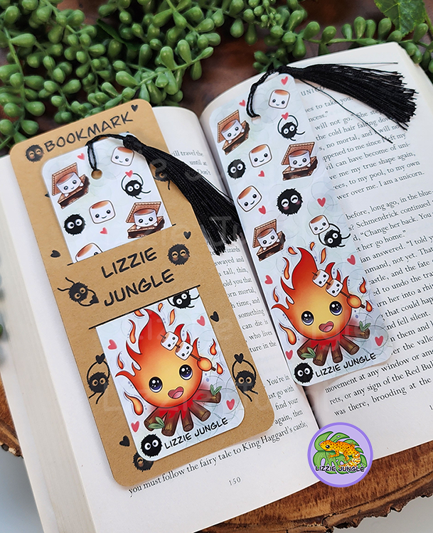 Calcifer Roasting Marshmallows Bookmark