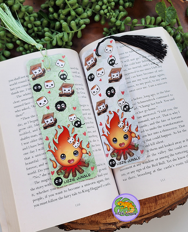 Calcifer Roasting Marshmallows Bookmark