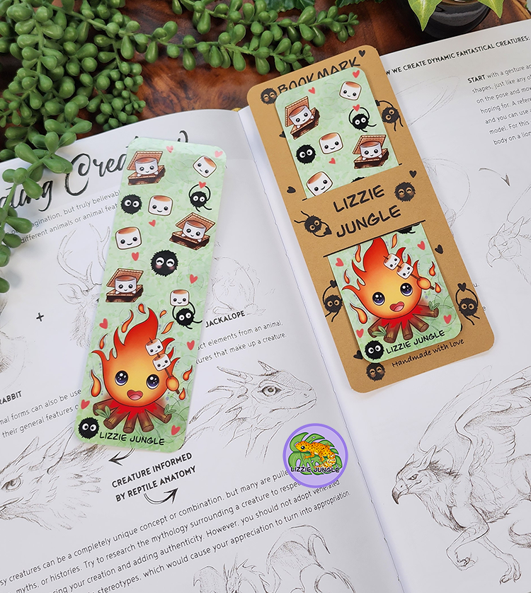 Calcifer Roasting Marshmallows Bookmark