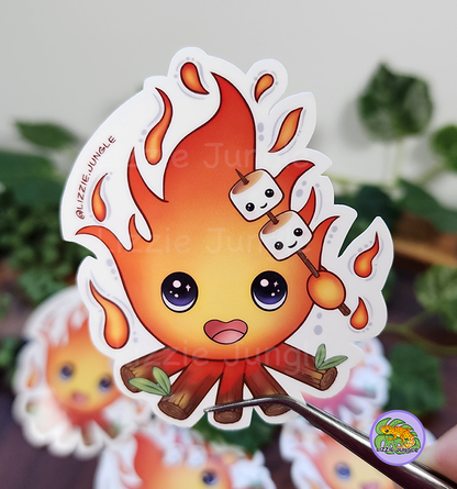 Calcifer Roasting Marshmallows Vinyl Sticker