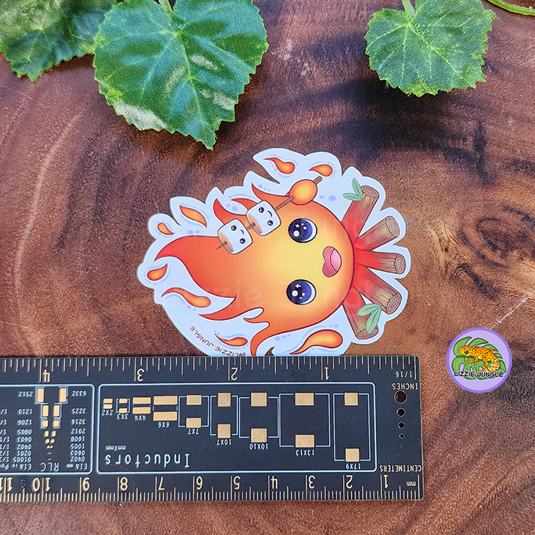 Calcifer Roasting Marshmallows Vinyl Sticker