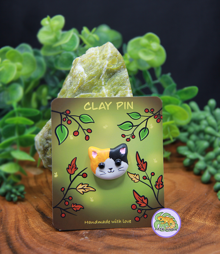 Calico Cat Pin