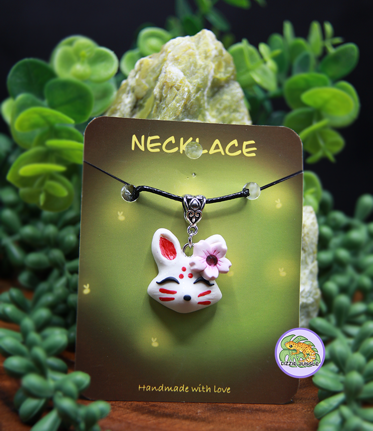 Sakura Kitsune Necklace