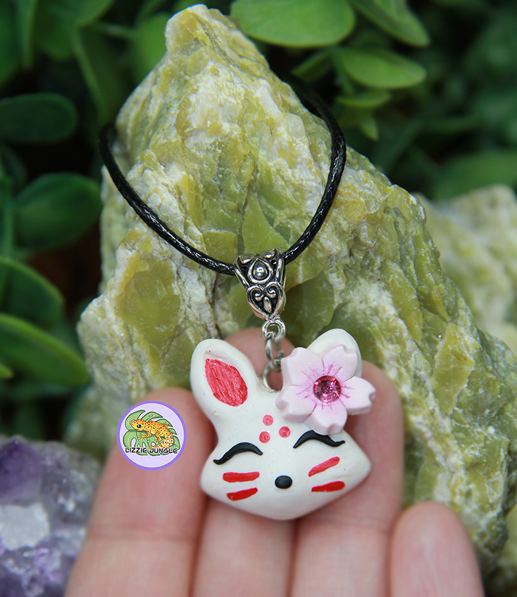 Sakura Kitsune Necklace