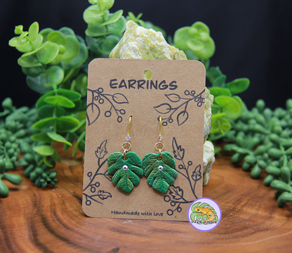 Monstera Leaf Earrings