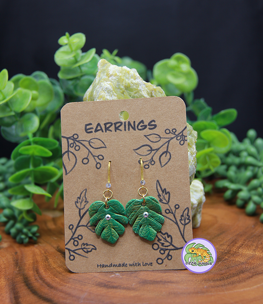 Monstera Leaf Earrings