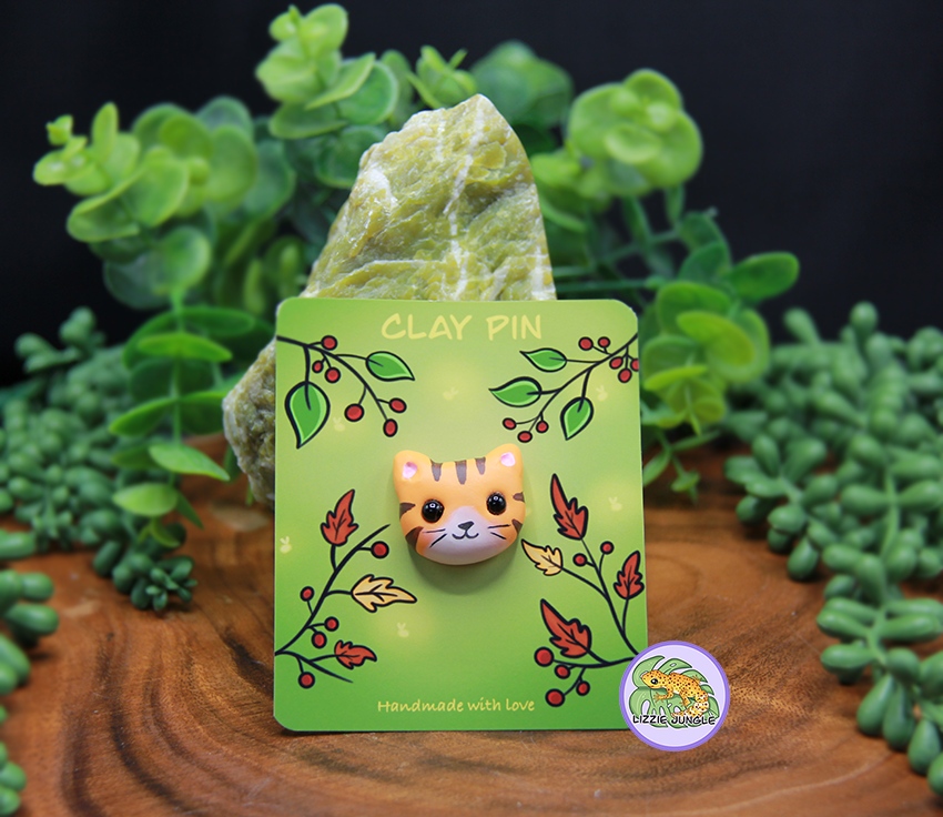 Orange Cat Pin