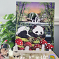 Sleepy Panda Resting in Bamboo Field - Art Print