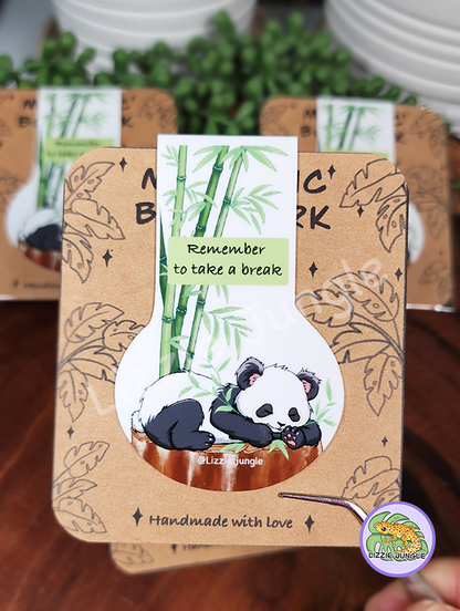 Sleepy Panda Magnetic Bookmark