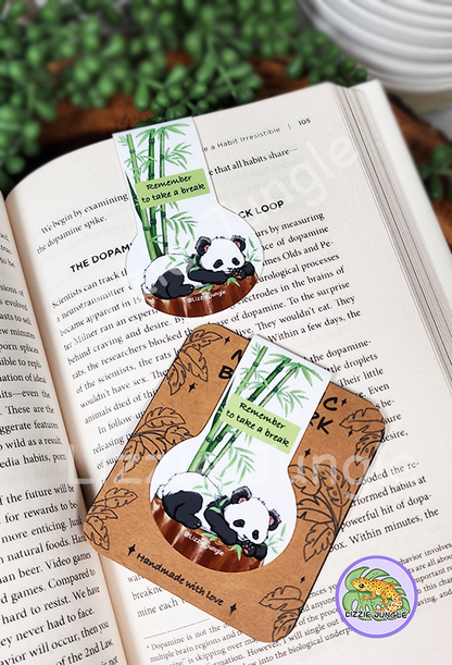 Sleepy Panda Magnetic Bookmark