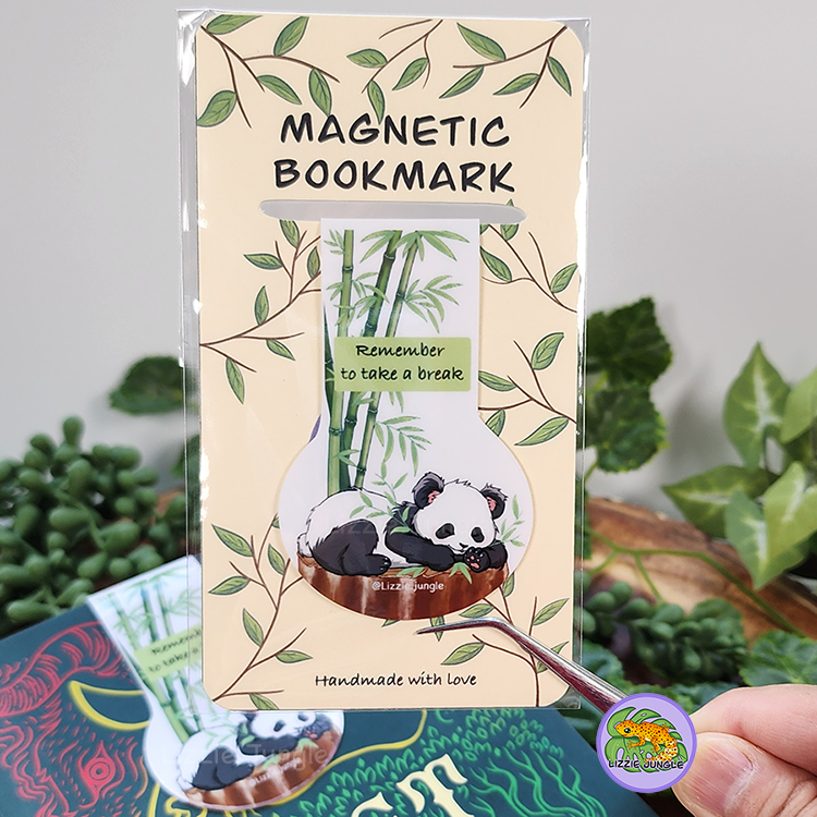 Sleepy Panda Magnetic Bookmark