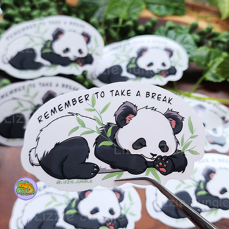 Sleeping Panda Vinyl Sticker