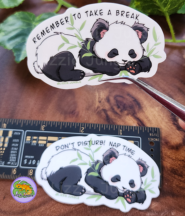 Sleeping Panda Vinyl Sticker