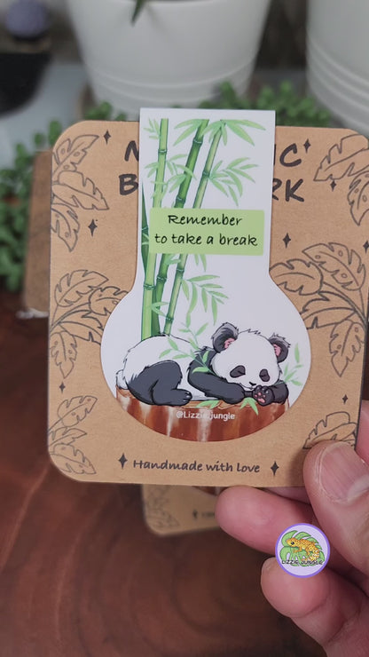 Sleepy Panda Magnetic Bookmark