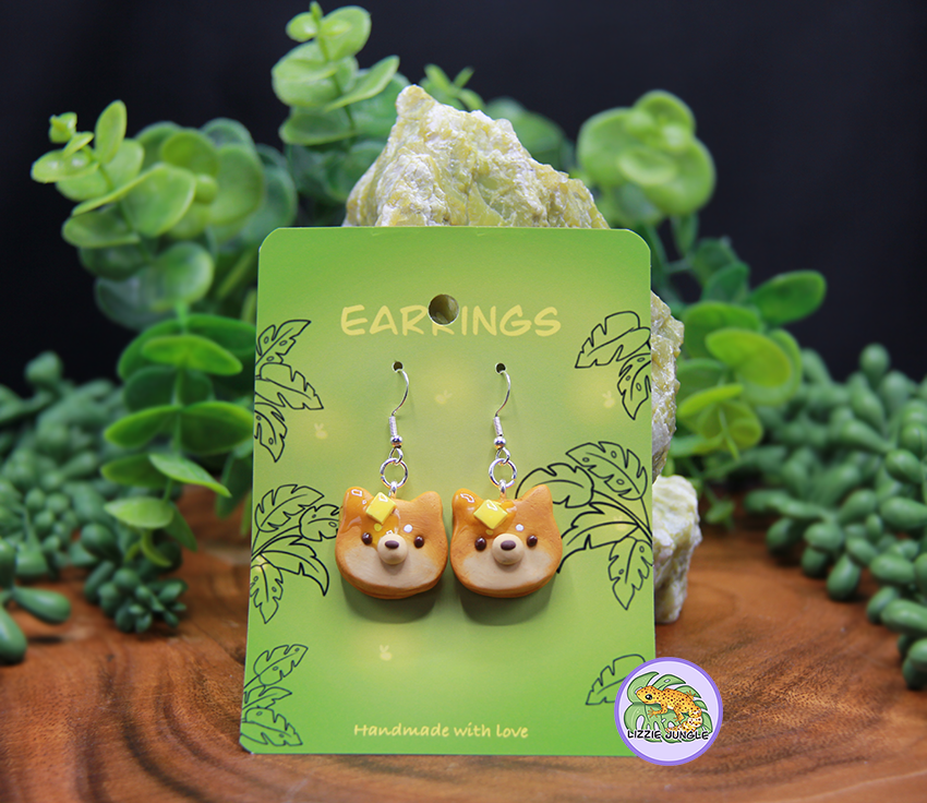 Shiba Inu Pancake Earrings