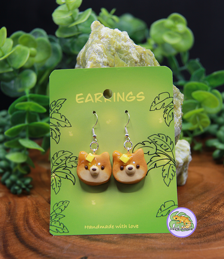 Shiba Inu Pancake Earrings