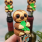 Sloth Eating Leaves Wine Stopper