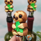 Sloth Eating Leaves Wine Stopper