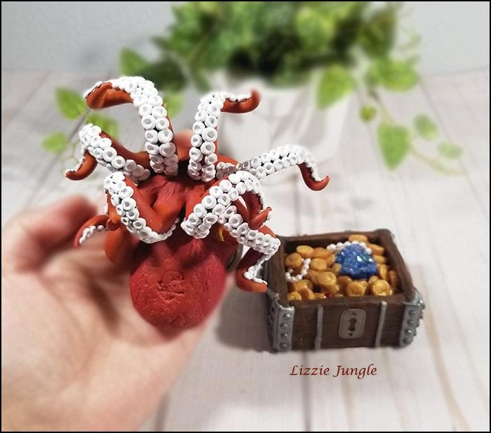 Barbossa - OOAK Red Pirate Octopus