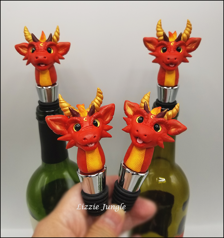 Fire Dragon Wine Stopper Collectibles