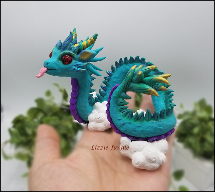 Shiryu - Serpent Dragon sitting on clouds